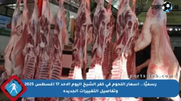 رسميًا.. أسعار اللحوم في كفر الشيخ اليوم الأحد 17 أغسطس 2025 وتفاصيل التغييرات الجديدة